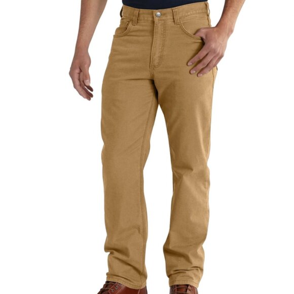 Carhartt 5-Pocket Pant Relaxed Fit Rugged Flex Canvas Hickory 102517 38x30 - Picture 1 of 7